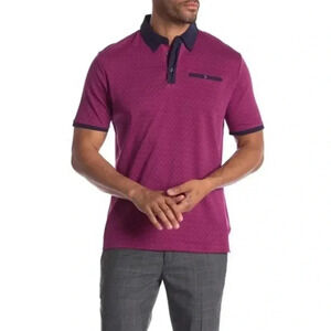 {English Laundry} Geometric Colorblock Polo Shirt